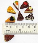 100 Dollhouse Miniature Mixed Cake Slices   Doll Barbi Food Bakery Wholesale Lot