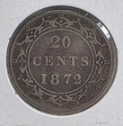 1872 Newfoundland Silver 20 Cents     Queen Victoria      925 Silver     Canada Coloni
