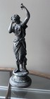 Large Antique Art Nouveau Standing Sculpture 
