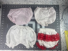 Lot 4 Vintage Diaper Covers Bloomers Lined Floral Lace No Sizes