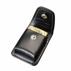 Men   s Leather Cigarette Lighter Case Box  Windproof  Gift Bag Holder