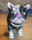 Antique Celluloid  Bulldog Toy Japan Jointed Dog Figure Cat