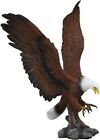 Ebros Large Rocky Mountain Bald Eagle Descending On Prey Statue Decor Figurine