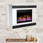 37  Electric Fireplace With Mantel  Freestanding Fireplace With 23  Fireplace