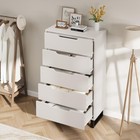 51  5 Drawer Dresser Bedroom Wooden Chest Storage Cabinet Clothes Organizer Unit