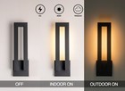 Modern Outdoor Wall Lights 18 Inch Led Long Wall Sconce Black Led Porch Light