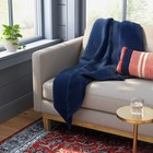 50 x 60  Washed Knitted Throw Blanket Blue - Threshold