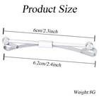Gold Silver Collar Bar Pin Set 2 Pcs Tie Clip Metal Shirt Holder For Men Busines