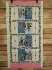 Vintage Kitchen Tea Towel Startex Colonial Couples Folk Art Mcm Motif Nos 1950s