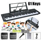61 Key Music Electronic Keyboard Electric Digital Piano Organ W stand Xmas Black