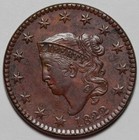 1822 Coronet Head Large Cent - Higher Grade - Us 1c Copper Coin