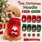 Christmas Dog Hoodie Pet Clothes Small Medium Dogs Cats Winter Warm Flannel Coat