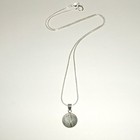 Genuine Meteorite Pendant And 20    Sterling Silver Necklace With Coa