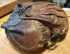 Antique Buckle Back Baseball Catchers Mitt Glove Nice Puffy Adult Size No Name