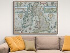 1611 Map Of Great Britain   Ireland By John Speed     Counties   Borders Print