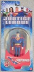 Justice League Set Of 3 Action Figures   Collector Cards   Jla Display Stands