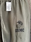 Brand New Usmc Pt Sweat Pant  Marine Issue  Military Green Medium- Free Shipping