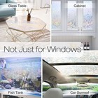 Privacy Window Film Static Cling Glass Film  blinds  rainbow mosaic frosted 