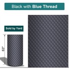 64  Wide Nappa Quilted Diamond Leather Foam Back Car Headliner Upholstery Blue