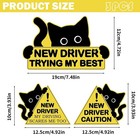 3 Pcs Black Cat New Car Driving Magnets student Driver Magnet For Blue 
