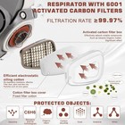 Half Face Mask With Goggles Filter Anti-dust gas Respirator 6200 Reusable