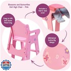 Badger Basket Blossoms And Butterflies Doll High Chair For 18 Inc