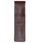 Genuine Full Grain Leather Pen Case Holder Pouch - Thick Pencil Protector  brown