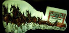 Vintage 55  Budweiser Clydesdale Lighted Beer Sign Coming Out Of The Wall Design