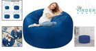 Large Blue Bean Bag Chair Memory Foam Filled Soft Velvet Lounge Gaming Sofa