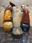 Nativity Jesus Mary Joseph Hand Carved Primitive Folk Art Rustic Vtg Wood 10   
