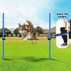 Dog Agility Training Equipment pet Training Hurdles   Weave Poles Set With Ad   