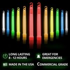 Cyalume Light Stick Lot Of 12  Red White Blue Green Yellow Org Prepper Blackout