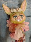  Brooch Pin  Rabbit Bunny Handmade Fabric Cloth Art Artisan  Jewelry 6  New