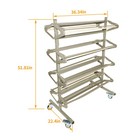 Large Paper Roll Holder- Dispenser Rack Cutter 8 Racks For 36  Large Primed Gray