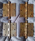 Gmco Clover 3-7 16  Sq Mortise Barn Door Brass Plated Ball Tip Hinge Antique