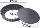 6 Pack 5 Inch Mini Tart Pans With Removable Bottom  Nonstick 5 Inches  Black 