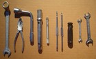 Oem 1987 Mercedes Benz 300e Emergency Tool Kit In Red Cloth Roll