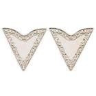 New  Western Collar Tips - Silver - Screw On 1-1 4 Along Edge Screw On