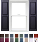 Homeside Raised Panel Vinyl Shutters  1 Pair  14-1 2in  X 35in  - 050 Black