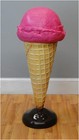 Strawberry Ice Cream Cone Shop Display Sign 3 Ft Standing
