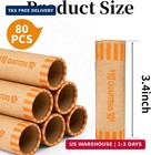 80 Pcs Preformed Quarter Rolls Wrappers  Quarter Coin Wrappers  Standard Size Qu