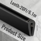 Rubber U Channel Edge Trim Door Seal Strip 20ft 1 16in U Shape Black Weather