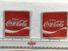Original   Lot Of Four   4   Vintage  3  Square Coca cola Cloth Patches   lot 7