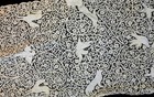 Antique Hand Made Figural Lace Kitty Birds Dog  Table Runner Vintage 16   46