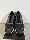 Michael Kors Men   s Low Top Lace-up Logo Sneaker Rubber Sole Black Brown