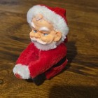 Vintage Santa Claus Hugger Clip-on Grabber Pencil Pen Holder Figure Ornament