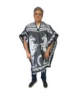 Mexican Poncho   Horse    Horseshoe   Blanket Gaban   One Size    Black