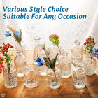 Glass Vase Bud Vase In Bulk Set Of 12   small Vintage Flower Bottle Petite Glass
