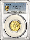 1841-d Gold  5 Half Eagle Pcgs Xf-40 Small D - Rare Dahlonega Branch Mint Coin 