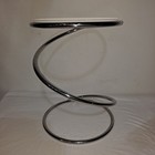 Vintage Classic Chrome Coil Side Table 1970 s Or 89s  Mid-century Modern